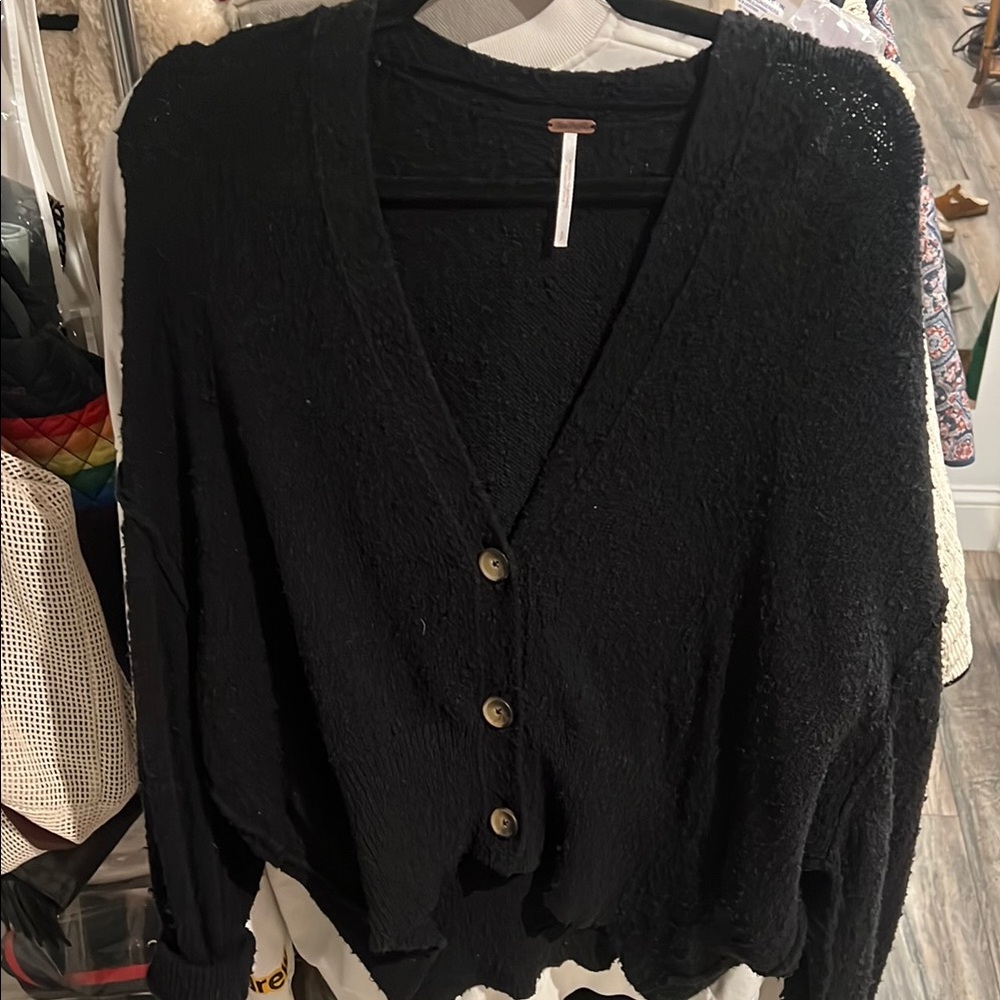Black Button-Up Cardigan
